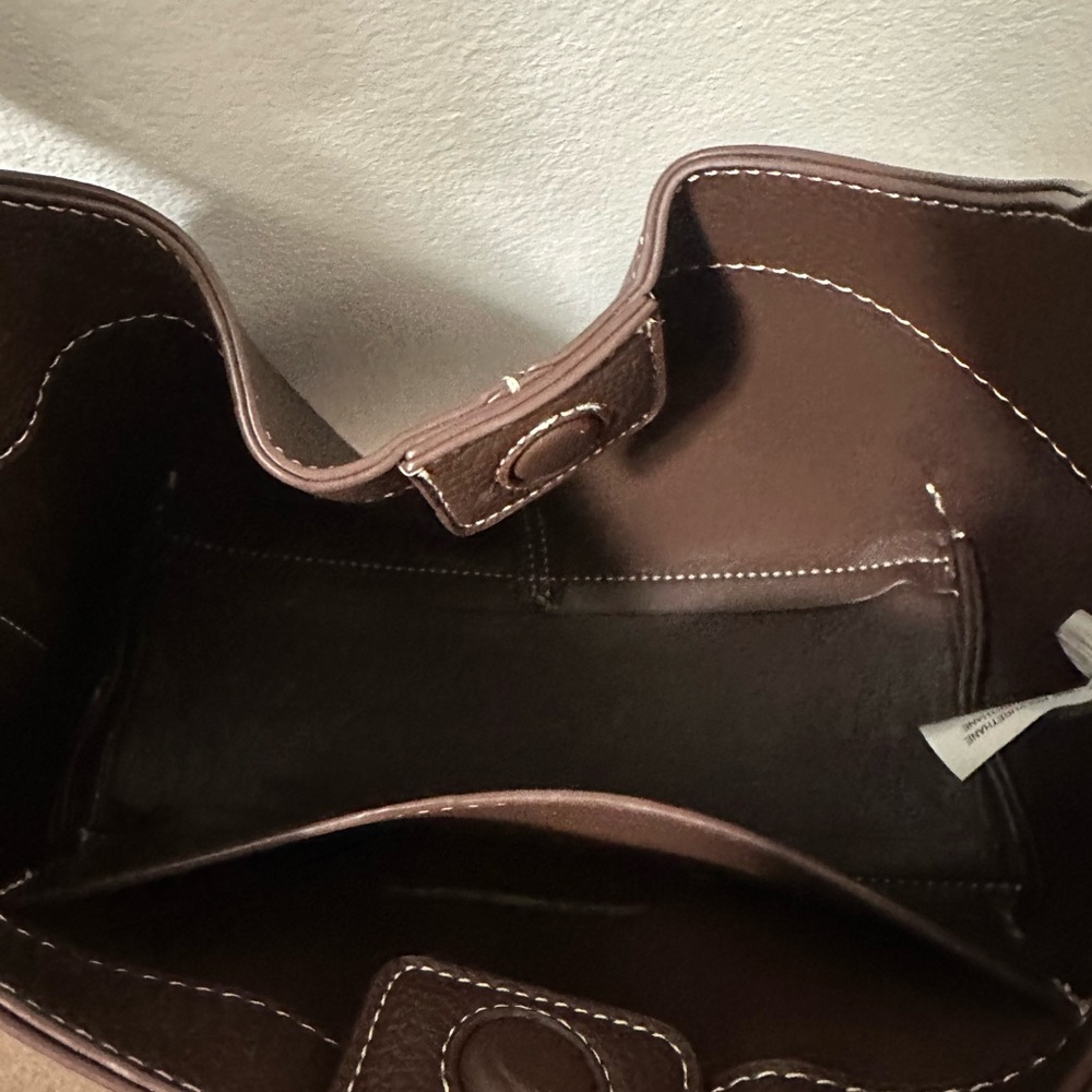 Steve Madden Dark Brown Leather Shoulder Bag - Picture 8 of 11